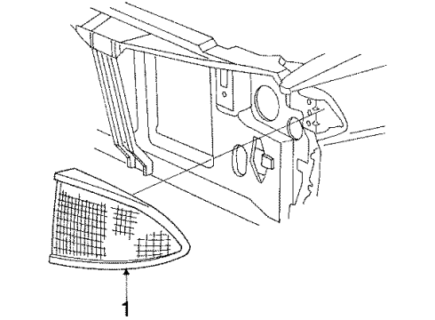 1994 Dodge Spirit Side Marker Lamps Lamp Diagram for 4676019