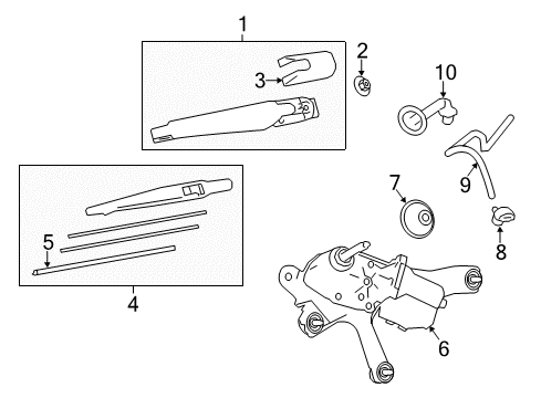 2018 Toyota RAV4 Wiper & Washer Components Wiper Blade Diagram for 85242-42040