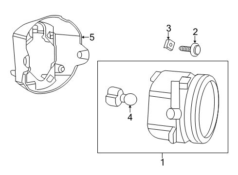 2011 Dodge Durango Bulbs Front Fog Lamp Diagram for 5182024AA