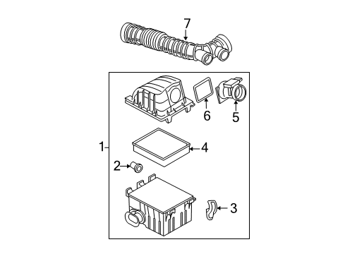 2006 Ford Ranger Powertrain Control Air Outlet Duct Diagram for 4L5Z-9B659-CB