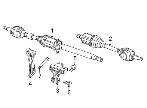 2015 Jeep Cherokee Drive Axles - Front Shaft-Axle Half Diagram for 52123761AH