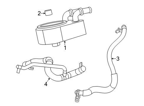 2014 Dodge Avenger Oil Cooler Hose-Oil Cooler Inlet Diagram for 5058632AD