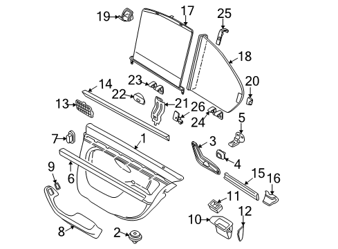 1998 BMW 528i Interior Trim - Rear Door Ashtray Insert Diagram for 51429119635