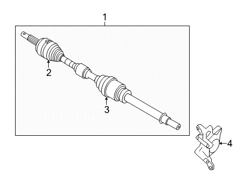 2016 Nissan Altima Drive Axles - Front Shaft Assy-Front Drive, RH Diagram for 39100-3NT0A