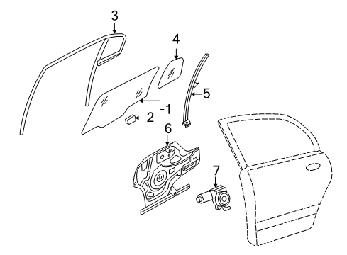 2010 Kia Optima Rear Door Channel Assembly-Rear Door Door Diagram for 835202G000