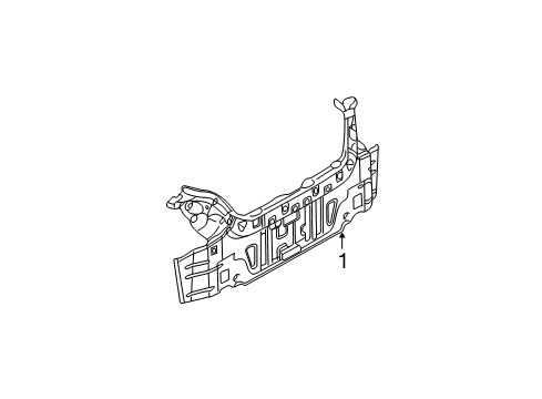 2004 Hyundai Tiburon Rear Body Panel Assembly-Back Diagram for 69100-2C010