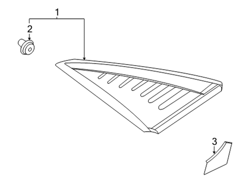2021 Hyundai Elantra Exterior Trim - Quarter Panel GARNISH Assembly-C.PILLAR, RH Diagram for 87860-AB100