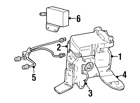 2002 Dodge Ram 2500 Hydraulic System Anti-Lock Brake System Module Diagram for 5017757AE