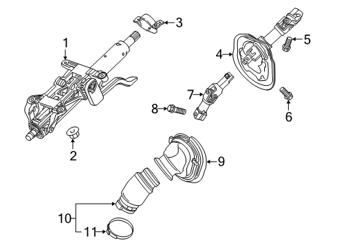 2020 Cadillac XT4 Steering Column & Wheel, Steering Gear & Linkage Intermed Shaft Diagram for 84528196