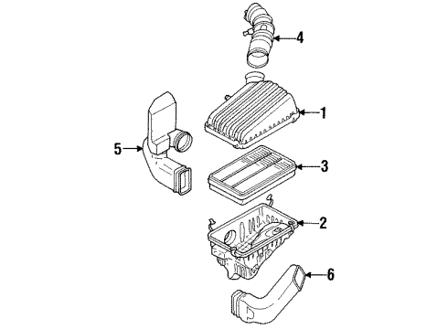 1995 Honda Passport Filters Case Assy., Air Cleaner Diagram for 8-97064-559-0