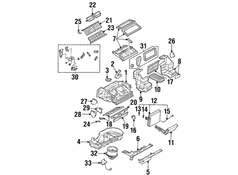 2002 Oldsmobile Silhouette Heater Core & Control Valve Heater Hose Diagram for 19431991