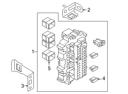 2012 Nissan Quest Window Defroster Bracket-Fuse Block Diagram for 24317-1JA0A