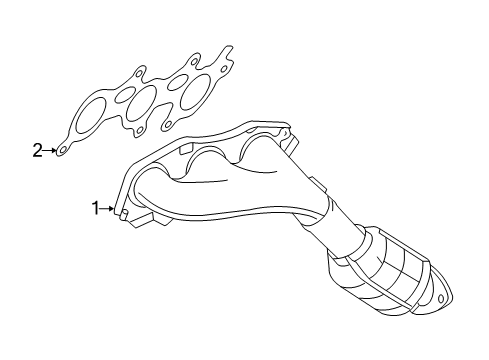 2015 Lexus GS450h Exhaust Manifold Exhaust Manifold Sub-Assembly, Right Diagram for 17140-31870