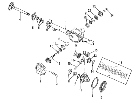 1996 Isuzu Rodeo Rear Axle, Differential, Propeller Shaft Gear Set, Final Drive Diagram for 8-97134-270-0