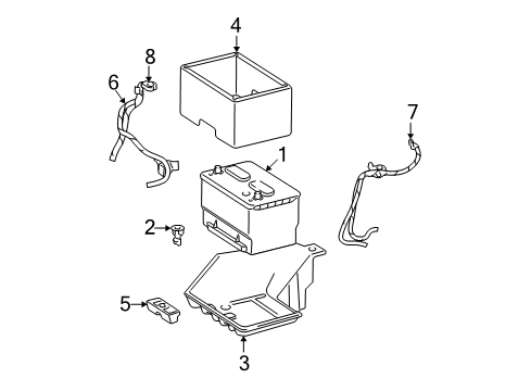 2007 Dodge Ram 1500 Battery Battery-Negative Cable Diagram for 4801640AA