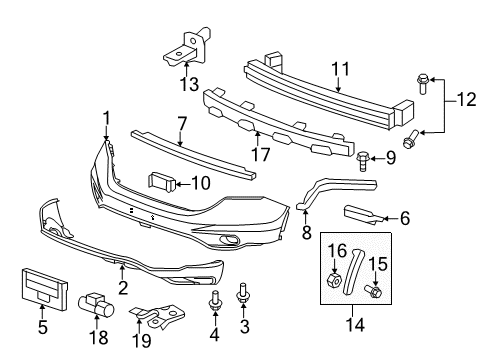 2010 Honda CR-V Controls - Instruments & Gauges Garnish, L. FR. Side Diagram for 71108-SWA-000