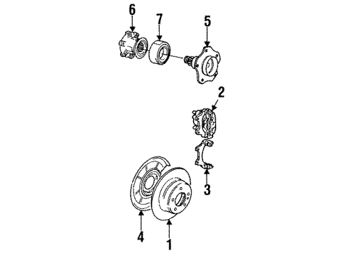 1995 BMW 530i Rear Brakes Calliper Carrier Diagram for 34211160383