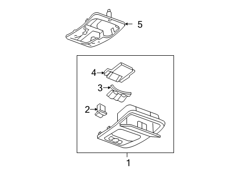 2010 Chevrolet Impala Overhead Console Mount Bracket Diagram for 15293706