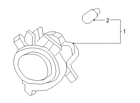 2009 Kia Rondo Bulbs Front Fog Lamp Assembly, Left Diagram for 922011D050