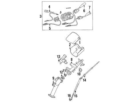 1991 Toyota Previa Switches Fog Lamp Switch Diagram for 84160-95J03