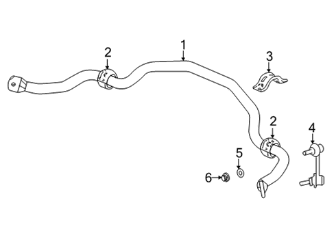 2022 Acura MDX Stabilizer Bar & Components - Front Holder, Front Stabilizer Diagram for 51308-TYA-A10