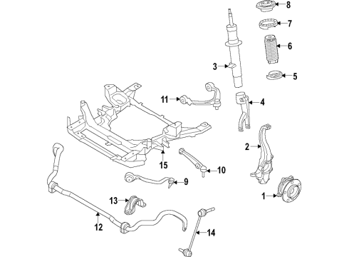 2021 BMW X5 Front Suspension, Lower Control Arm, Upper Control Arm, Ride Control, Stabilizer Bar, Suspension Components STABILIZER SUPPORT Diagram for 31356891410