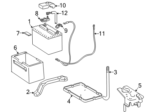 Diagram for 2001 Toyota Camry Battery
