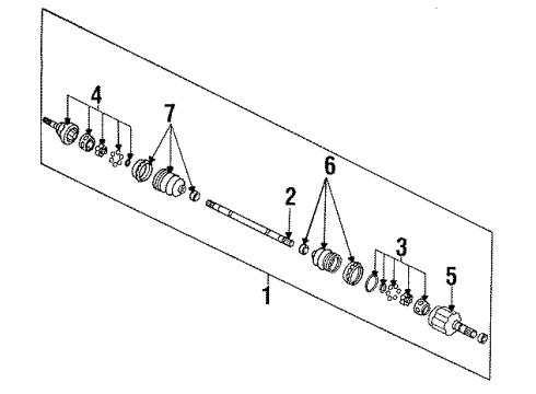 1990 Pontiac Sunbird Drive Axles - Front SHAFT - F Diagram for 26003636