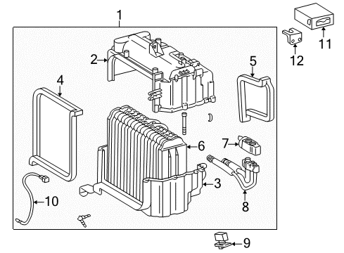 1997 Toyota RAV4 Air Conditioner Front Seal Diagram for 88578-16290