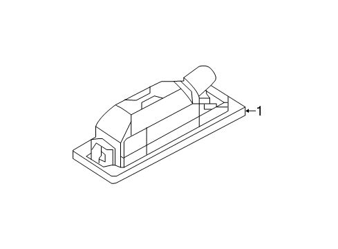 2016 Jeep Renegade License Lamps Lamp-License Plate Diagram for 68502428AA