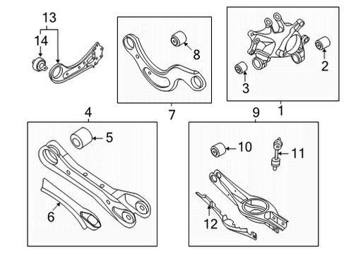 2022 Hyundai Tucson Rear Suspension ARM ASSY-RR ASSIST, LH Diagram for 55250-CW000