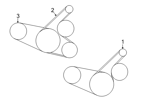 2000 Toyota Echo Belts & Pulleys Power Steering Belt Diagram for 90916-02711