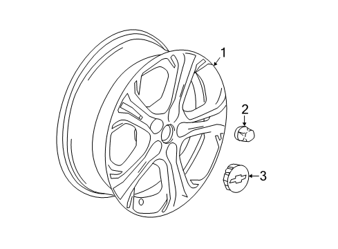 2019 Chevrolet Bolt EV Wheels, Covers & Trim Wheel, Alloy Diagram for 42711718