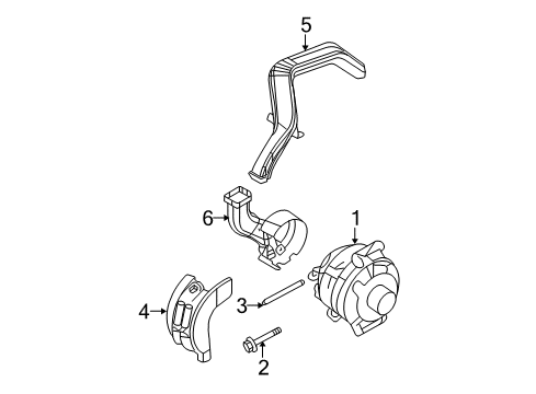 2009 Mercury Milan Alternator Alternator Diagram for 6E5Z-10V346-ABRM