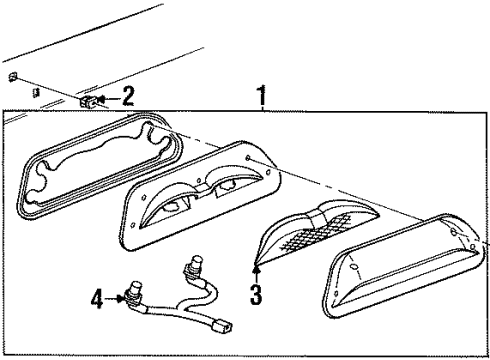 2001 Mercury Villager High Mount Lamps High Mount Lamp Diagram for XF5Z-13A613-BA