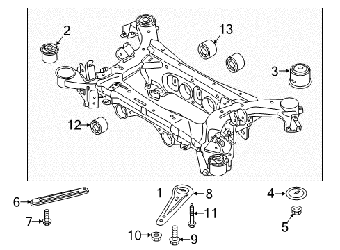 2016 Hyundai Genesis Suspension Mounting - Rear Stay, RH Diagram for 55481-B1000
