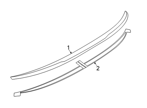 2020 BMW 228i xDrive Gran Coupe Rear Spoiler PRIMED REAR SPOILER Diagram for 51629448940