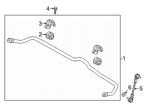 2022 Hyundai Santa Cruz Stabilizer Bar & Components - Front BRACKET-STABILIZER BAR, RH Diagram for 54816-K5000