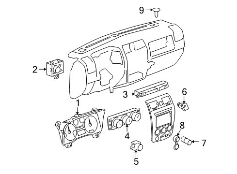 2010 Hummer H3 Instruments & Gauges Select Switch Diagram for 15800080