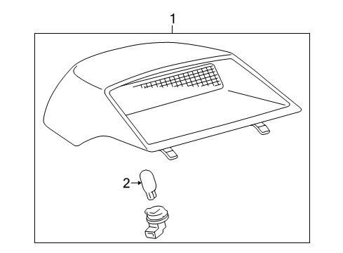 2001 Lexus ES300 High Mount Lamps Lamp Assy, Center Stop Diagram for 81570-33090