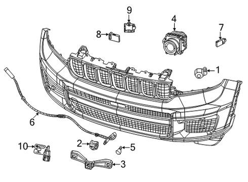 2021 Jeep Grand Cherokee L Parking Aid PARK ASSIST Diagram for 68382478AJ