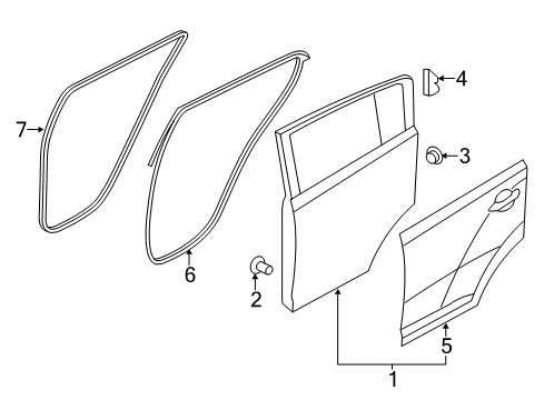 2019 Kia Sportage Rear Door WEATHERSTRIP Assembly-Rear Door Side Diagram for 83140D9000