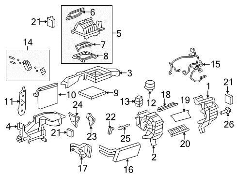 2014 Chevrolet Captiva Sport A/C & Heater Control Units Dash Control Unit Diagram for 23111244