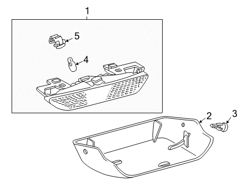 2003 Toyota Matrix Bulbs High Mount Lamp Diagram for 81570-01070