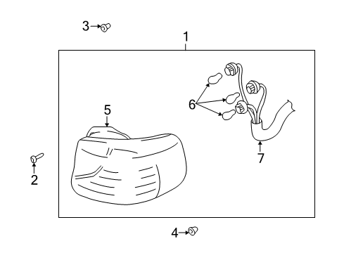 2006 Hyundai Santa Fe Bulbs Lamp Assembly-Rear Combination, LH Diagram for 92401-26500