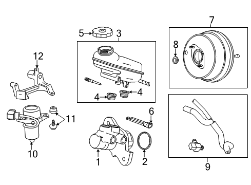 2014 Cadillac CTS Dash Panel Components Vacuum Hose Diagram for 22951281