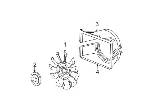 2011 GMC Savana 1500 Cooling System, Radiator, Water Pump, Cooling Fan Lower Shroud Diagram for 15751220