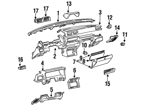 1988 Toyota Pickup Instrument Panel Speedometer Head Diagram for 83110-89267