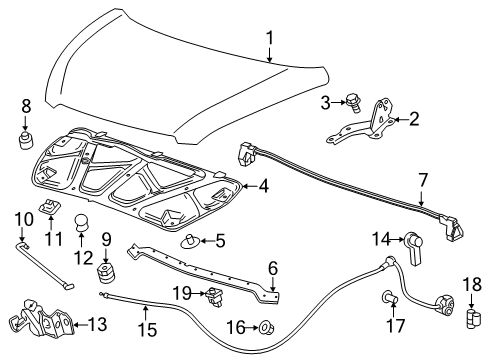 2021 Chevrolet Spark Anti-Theft Components Antitheft Module Diagram for 13539917