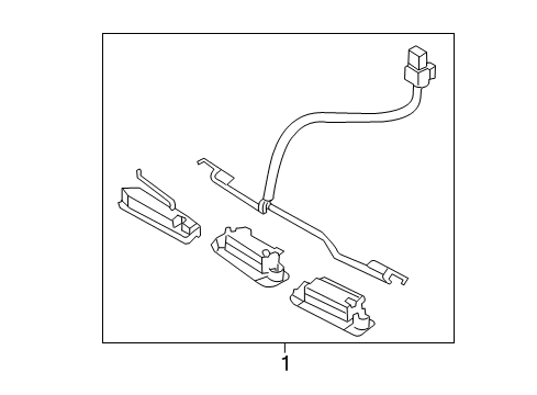 2012 Kia Sportage License Lamps Lamp Assembly-License Diagram for 925013W000